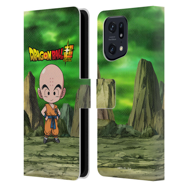 Dragon Ball Super Characters Krillin Leather Book Wallet Case Cover For OPPO Find X5 Pro
