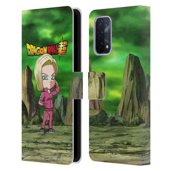 Dragon Ball Super Characters Android 18 Leather Book Wallet Case Cover For OPPO A54 5G