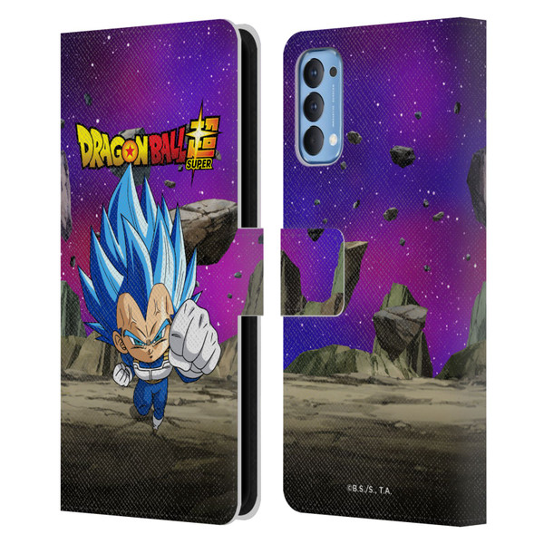 Dragon Ball Super Characters SSGSS Evolved Vegeta Leather Book Wallet Case Cover For OPPO Reno 4 5G