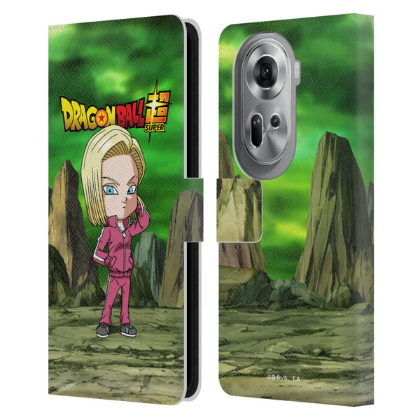 Dragon Ball Super Characters Android 18 Leather Book Wallet Case Cover For OPPO Reno11 Pro