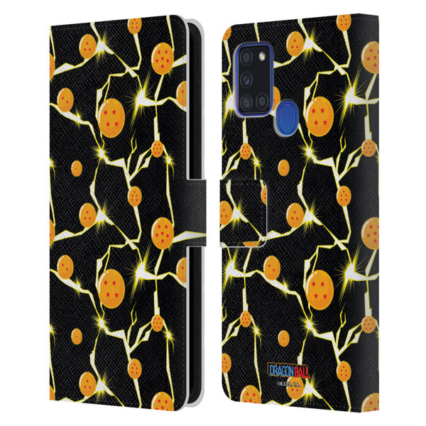 Dragon Ball Iconic Pattern Leather Book Wallet Case Cover For Samsung Galaxy A21s (2020)