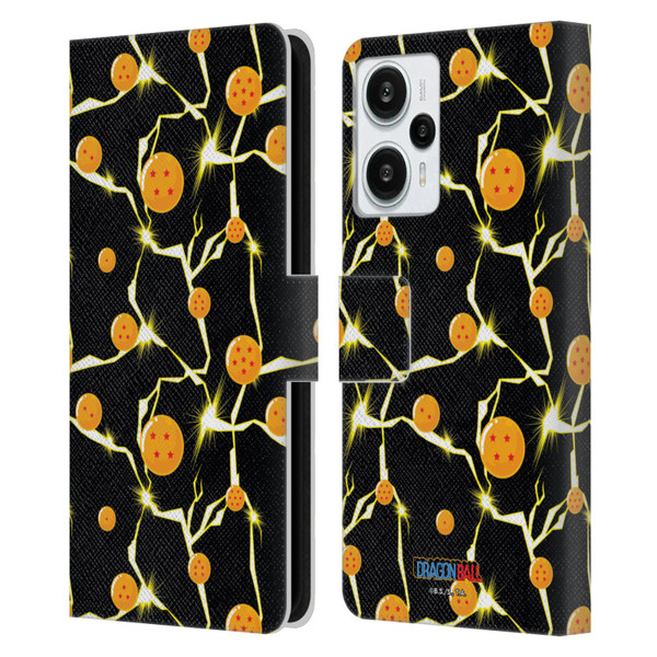 Dragon Ball Iconic Pattern Leather Book Wallet Case Cover For Xiaomi Redmi Note 12T