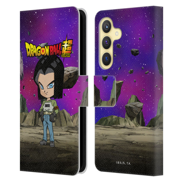 Dragon Ball Super Characters Android 17 Leather Book Wallet Case Cover For Samsung Galaxy S24 5G