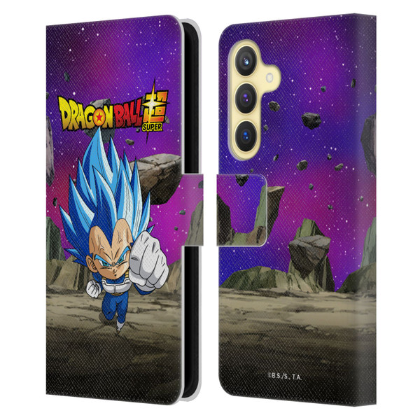Dragon Ball Super Characters SSGSS Evolved Vegeta Leather Book Wallet Case Cover For Samsung Galaxy S24 5G