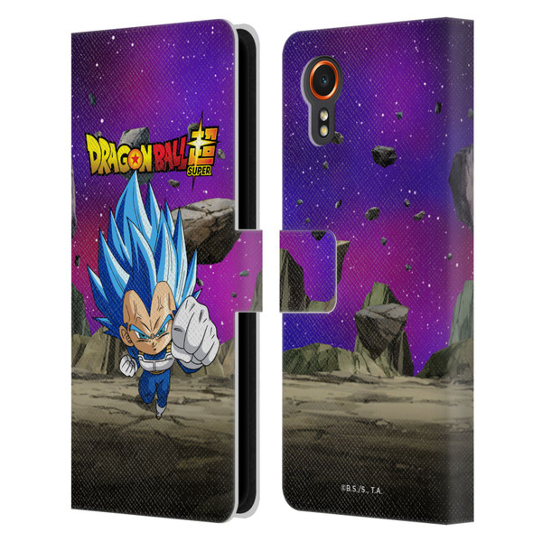 Dragon Ball Super Characters SSGSS Evolved Vegeta Leather Book Wallet Case Cover For Samsung Galaxy Xcover7 5G