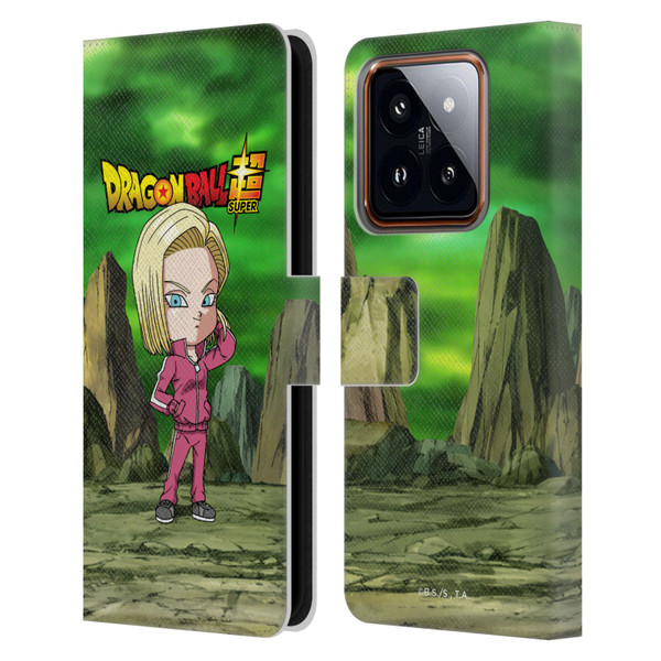 Dragon Ball Super Characters Android 18 Leather Book Wallet Case Cover For Xiaomi 14