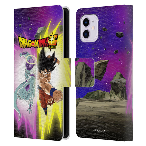Dragon Ball Super Universe Survival Arc Frieza And Goku Leather Book Wallet Case Cover For Apple iPhone 11