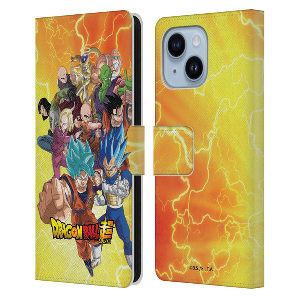 Dragon Ball Super Universe Survival Arc Universe 7 Group Leather Book Wallet Case Cover For Apple iPhone 14 Plus