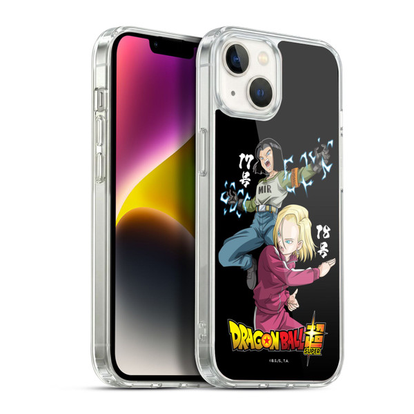 Dragon Ball Super Universe Survival Characters Android 17 & 18 Soft Gel Case for Apple iPhone 14 Plus & MagSafe