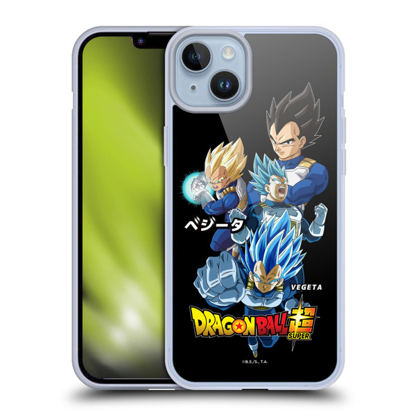 Dragon Ball Super Universe Survival Characters Vegeta Soft Gel Case for Apple iPhone 14 Plus & MagSafe