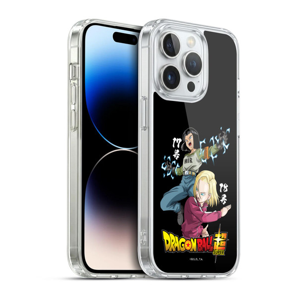 Dragon Ball Super Universe Survival Characters Android 17 & 18 Soft Gel Case for Apple iPhone 14 Pro & MagSafe