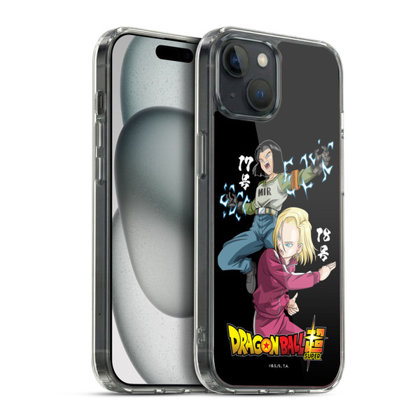 Dragon Ball Super Universe Survival Characters Android 17 & 18 Soft Gel Case for Apple iPhone 15 Plus & MagSafe