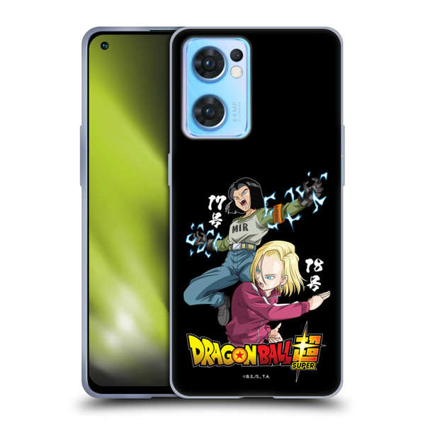 Dragon Ball Super Universe Survival Characters Android 17 & 18 Soft Gel Case for OPPO Reno7 5G / Find X5 Lite