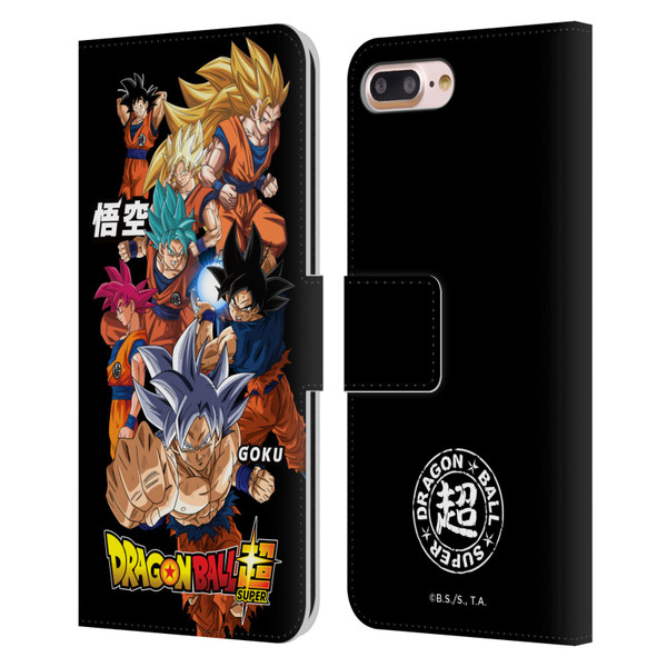 Dragon Ball Super Universe Survival Characters Goku Leather Book Wallet Case Cover For Apple iPhone 7 Plus / iPhone 8 Plus