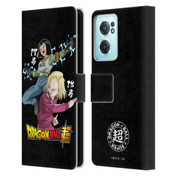Dragon Ball Super Universe Survival Characters Android 17 & 18 Leather Book Wallet Case Cover For OnePlus Nord CE 2 5G