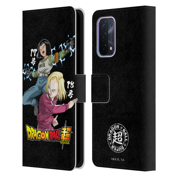 Dragon Ball Super Universe Survival Characters Android 17 & 18 Leather Book Wallet Case Cover For OPPO A54 5G
