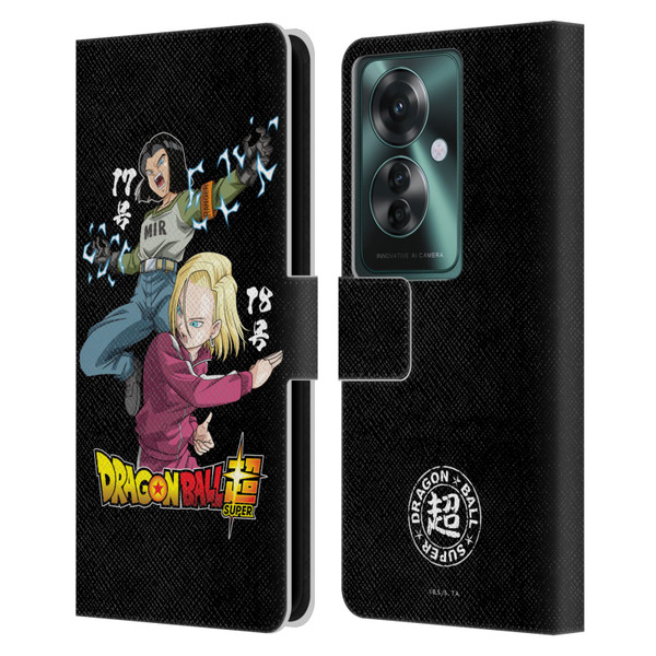 Dragon Ball Super Universe Survival Characters Android 17 & 18 Leather Book Wallet Case Cover For OPPO Reno11 F 5G / F25 Pro 5G