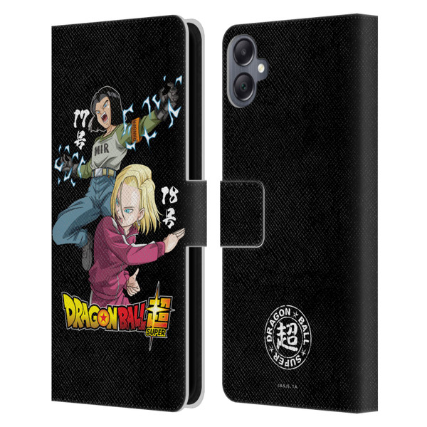 Dragon Ball Super Universe Survival Characters Android 17 & 18 Leather Book Wallet Case Cover For Samsung Galaxy A05