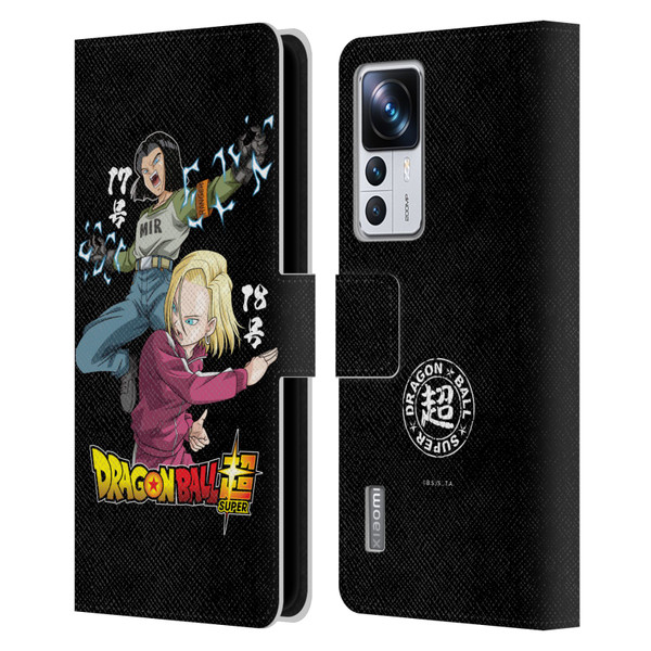 Dragon Ball Super Universe Survival Characters Android 17 & 18 Leather Book Wallet Case Cover For Xiaomi 12T Pro