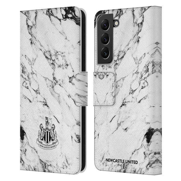 Newcastle United Football Club Crest White Marble Leather Book Wallet Case Cover For Samsung Galaxy S22+ 5G Newcastle United Football Club Crest White Marble Leather Book Wallet Case Cover For Samsung Galaxy S22+ 5G