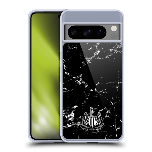 Newcastle United Football Club Crest Black Marble Soft Gel Case for Google Pixel 8 Pro