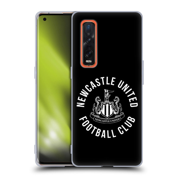 Newcastle United Football Club Crest Logo Soft Gel Case for OPPO Find X2 Pro 5G