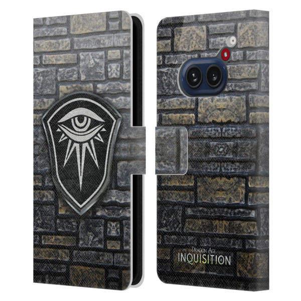 EA Bioware Dragon Age Inquisition Graphics Distressed Crest Leather Book Wallet Case Cover For Nothing Phone (2a)