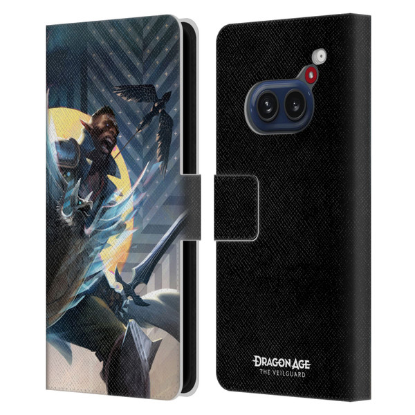 EA Bioware Dragon Age The Veilguard Graphics Davrin Leather Book Wallet Case Cover For Nothing Phone (2a)