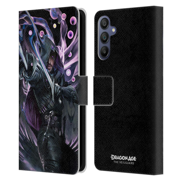 EA Bioware Dragon Age The Veilguard Graphics Lucanis Leather Book Wallet Case Cover For Samsung Galaxy A15