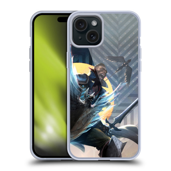 EA Bioware Dragon Age The Veilguard Graphics Davrin Soft Gel Case for Apple iPhone 15 Plus