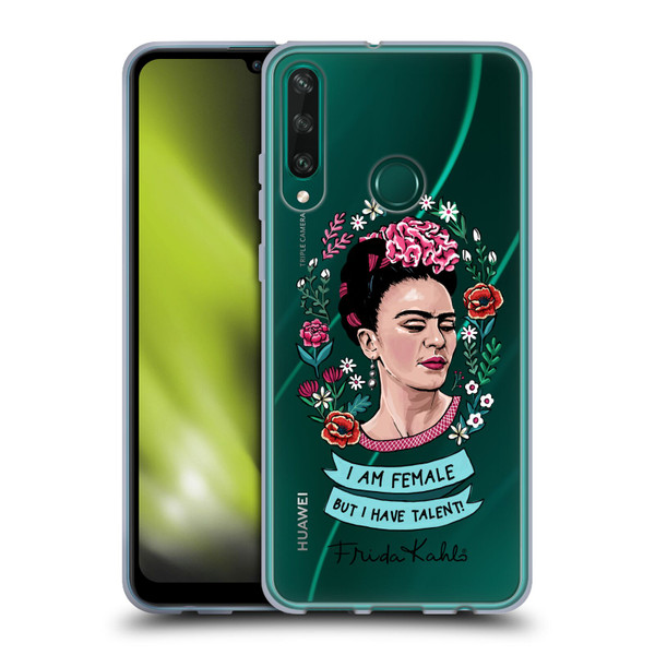 Frida Kahlo Art & Quotes Feminism Soft Gel Case for Huawei Y6p