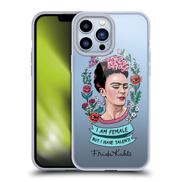 Frida Kahlo Art & Quotes Feminism Soft Gel Case for Apple iPhone 13 Pro Max & MagSafe