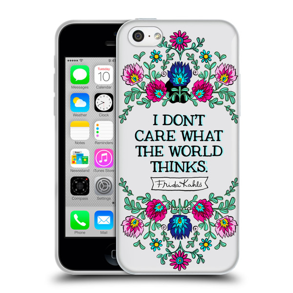 Frida Kahlo Art & Quotes Confident Woman Soft Gel Case for Apple iPhone 5c