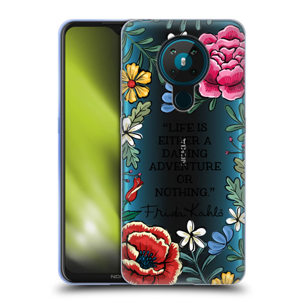 Frida Kahlo Art & Quotes Daring Adventure Soft Gel Case for Nokia 5.3
