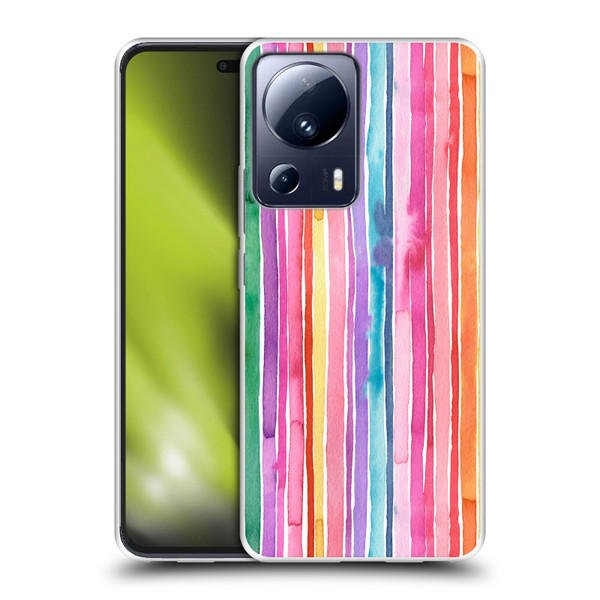 Ninola Colorful Geometric Rainbow Stripes Soft Gel Case for Xiaomi 13 Lite 5G