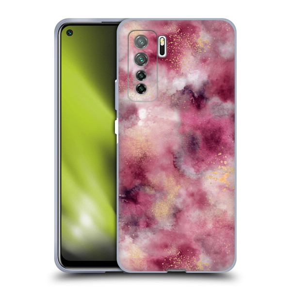 Ninola Colourful Patterns Pink Marble Soft Gel Case for Huawei Nova 7 SE/P40 Lite 5G