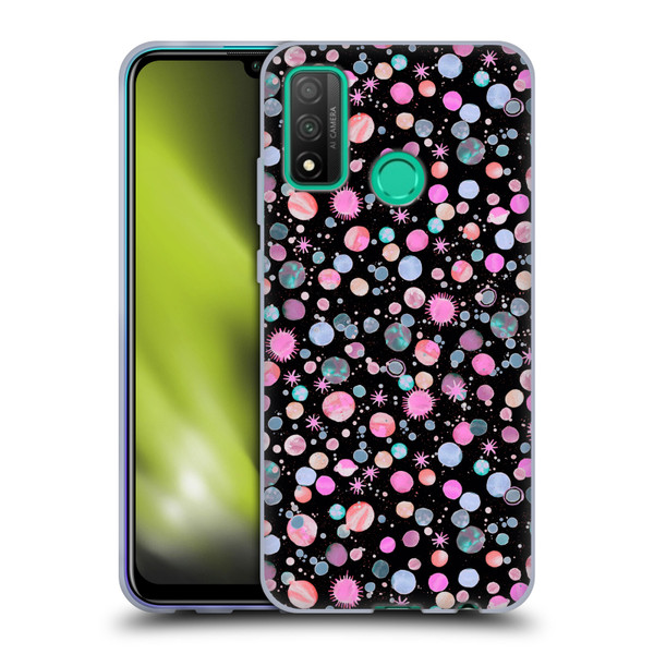 Ninola Colourful Patterns Space Planets Pink Soft Gel Case for Huawei P Smart (2020)
