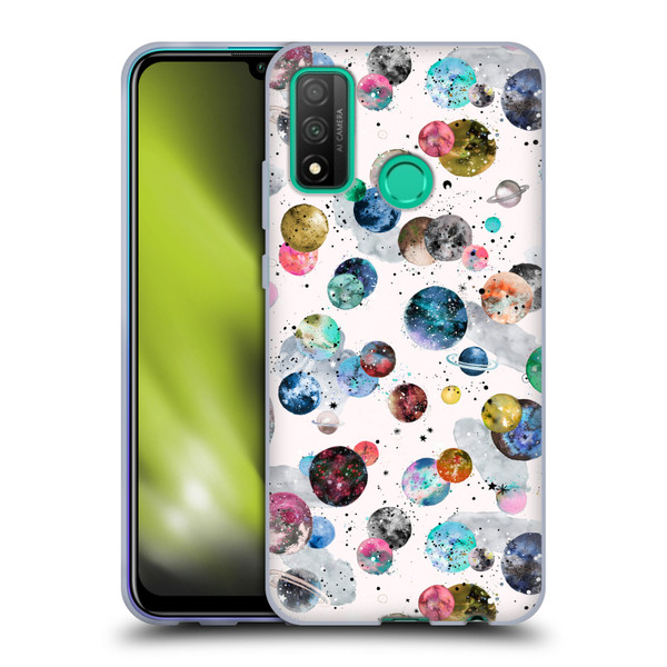 Ninola Colourful Patterns Space Planets White Soft Gel Case for Huawei P Smart (2020)