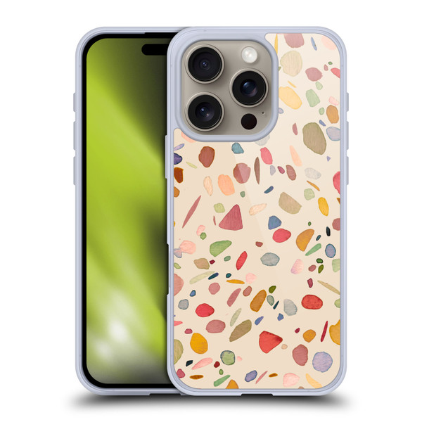 Ninola Colourful Patterns Terrazzo Soft Gel Case for Apple iPhone 16 Pro