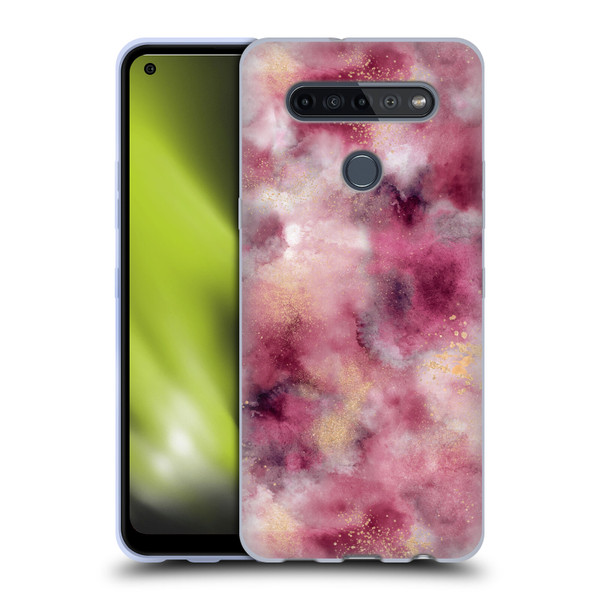 Ninola Colourful Patterns Pink Marble Soft Gel Case for LG K51S