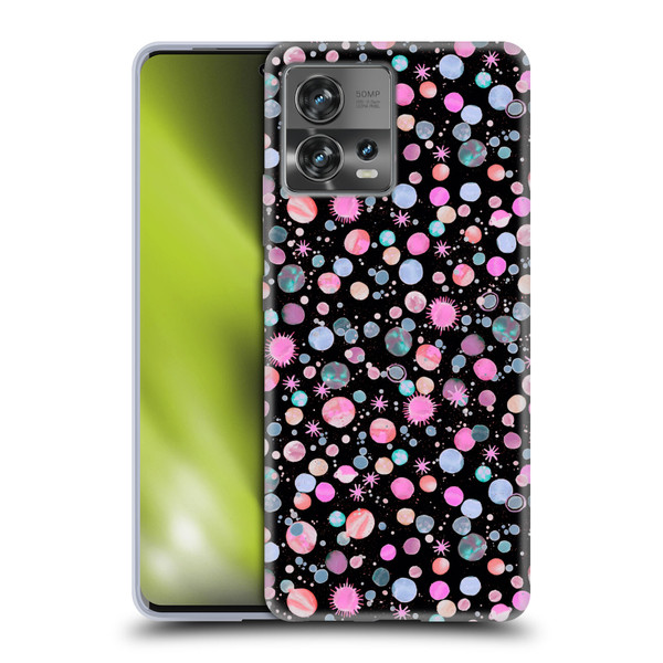 Ninola Colourful Patterns Space Planets Pink Soft Gel Case for Motorola Moto Edge 30 Fusion
