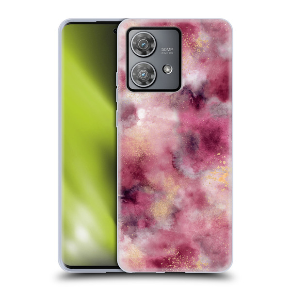 Ninola Colourful Patterns Pink Marble Soft Gel Case for Motorola Edge 40 Neo 5G