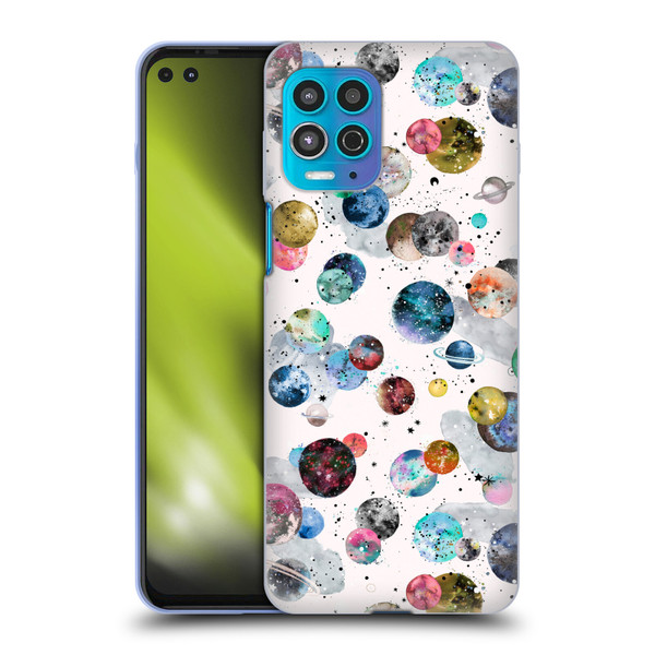 Ninola Colourful Patterns Space Planets White Soft Gel Case for Motorola Moto G100