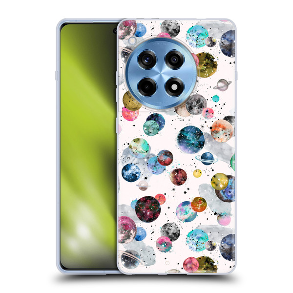 Ninola Colourful Patterns Space Planets White Soft Gel Case for OnePlus 12R