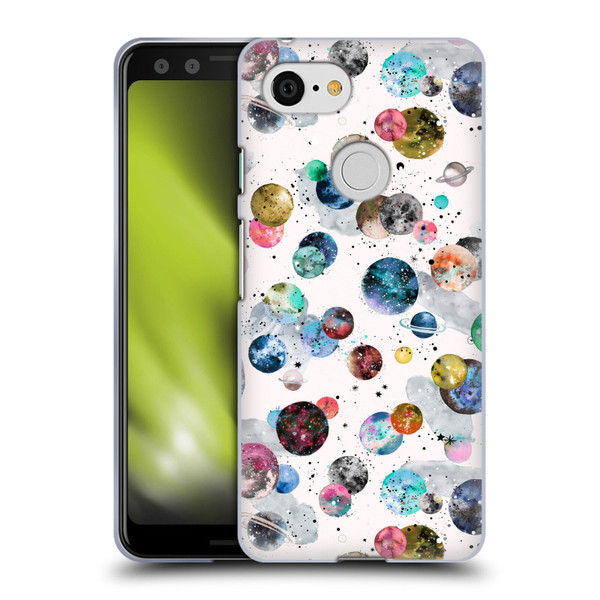 Ninola Colourful Patterns Space Planets White Soft Gel Case for Google Pixel 3
