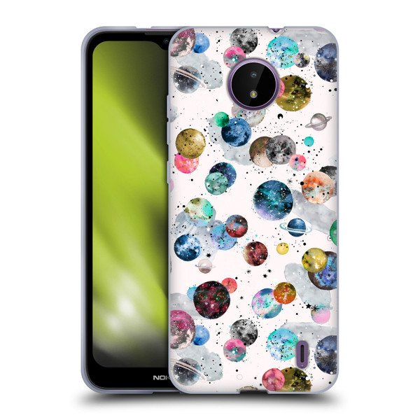 Ninola Colourful Patterns Space Planets White Soft Gel Case for Nokia C10 / C20