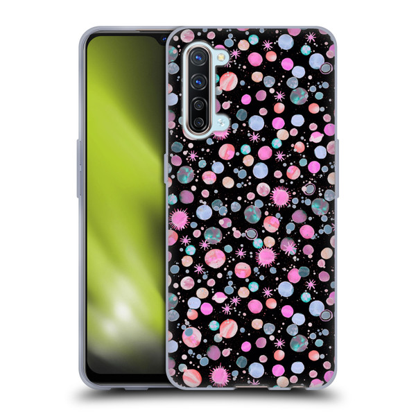 Ninola Colourful Patterns Space Planets Pink Soft Gel Case for OPPO Find X2 Lite 5G
