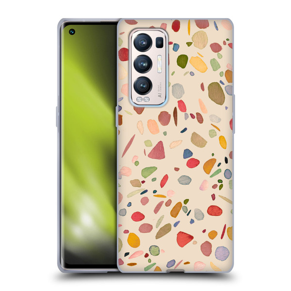 Ninola Colourful Patterns Terrazzo Soft Gel Case for OPPO Find X3 Neo / Reno5 Pro+ 5G