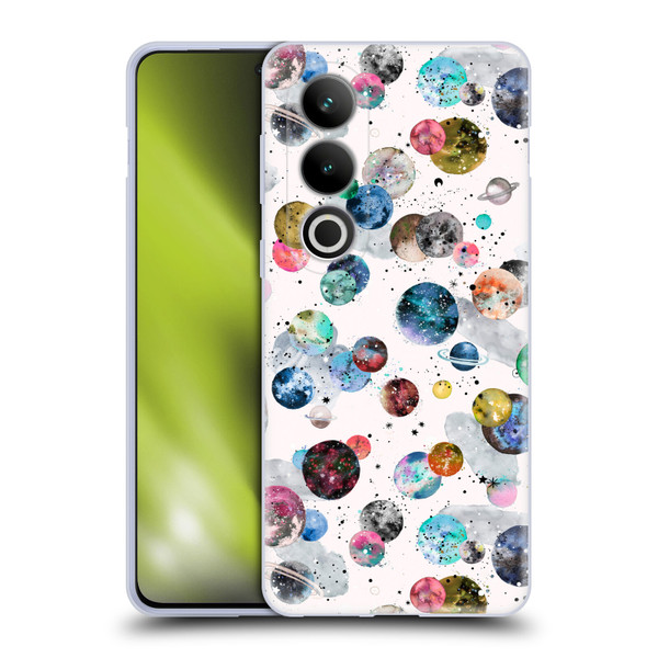 Ninola Colourful Patterns Space Planets White Soft Gel Case for OPPO OnePlus Ace 3V 5G