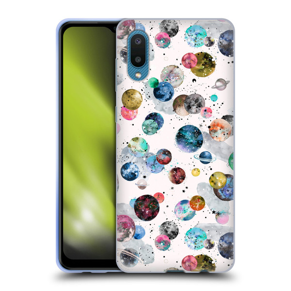 Ninola Colourful Patterns Space Planets White Soft Gel Case for Samsung Galaxy A02/M02 (2021)